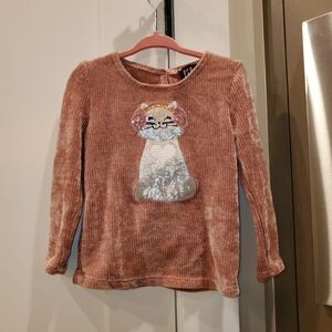 New Lilt Pink Toddler Sweater with Cat Design Size 3T